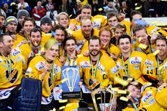 KalPa Kuopia gewinnt den 92. Spengler-Cup in Davos. Bild: Gian Ehrenzeller / Keystone (Davos, 31.12.2018)