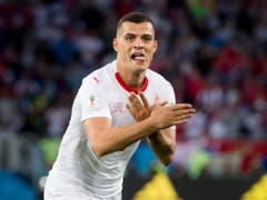 Der Beginn eines stürmischen Sommers: Granit Xhaka jubelt über seinen Ausgleichstreffer zum 1:1 im Gruppenspiel an der WM in Russland gegen Serbien (Bild: KEYSTONE/LAURENT GILLIERON)