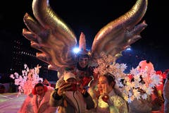 China: Eine Tänzergruppe in Peking. (Bild: KEYSTONE/AP Photo/Ng Han Guan)