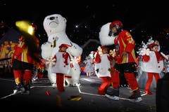 China: Kinder treten an einer Silvester-Veranstaltung in Peking auf. (Bild: KEYSTONE/AP Photo/Ng Han Guan)