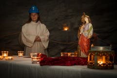 Die Heilige Barbara ist die Schutzpatronin des Hoch- und Tiefbaus und somit auch der Tunnelbauer, Mineure und Sprengmeister. (Bild: Boris Bürgisser (Luzern, 4. Dezember 2018))