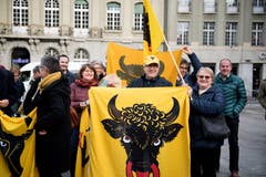 Die Urner Fans auf dem Bundesplatz. (Bild: Corinne Glanzmann (Bern, 05. Dezember 2018)