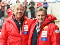Zwei Olympiasieger: Ekkehard Fasser (li., 1988) und Erich Schärer (1980) (Bild: KEYSTONE/EPA DPA/TOBIAS HASE)