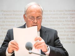 Der scheidende Bundesrat Johann Schneider-Ammann. (Bild: KEYSTONE/PETER SCHNEIDER)