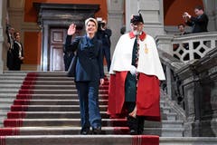 Karin Keller-Sutter nach ihrer Wahl. (KEYSTONE/Marcel Bieri)