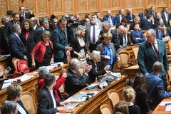 Viola Amherd freut sich über ihre Wahl zum 118. Mitglied des Bundesrates. (Bild: Keystone)