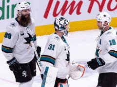 Die San Jose Sharks stehen nach dem zweiten Sieg in Folge wieder auf einem Playoff-Platz (Bild: KEYSTONE/AP The Canadian Press/PAUL CHIASSON)