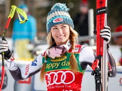 Mikaela Shiffrin doppelt im Super-G von St. Moritz nach (Bild: KEYSTONE/AP The Canadian Press/JEFF MCINTOSH)