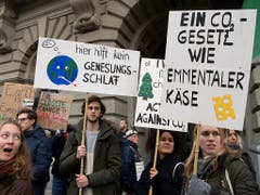 Die mögliche Abschwächung der CO2-Gesetzgebung bringt die Jungen auf die Palme. (Bild: KEYSTONE/ANTHONY ANEX)