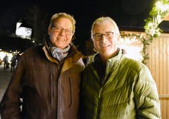 Hansjürg Schlegel und Hansueli Litscher als begeisterte nächtliche Gäste. (Bild: Hansruedi Rohrer)