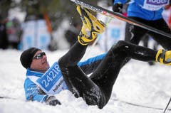 Engadin Skimarathon: Schwierige Abfahrt im Stazerwald (Bild: Swiss Image / Andy Mettler)