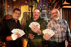 Im Bild von links Hans Wyrsch, Bruno Wechsler und Bernhard Berchtold. (Bild: Corinne Glanzmann)
