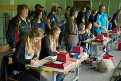 Schreiberinnen im Einsatz. (Bild: Dominik Wunderli (Neue LZ))