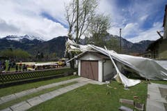 Das Festzelt: Wohl weniger vom Winde verweht... (Bild: Keystone)