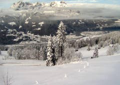 Winter-Wunderland bei der Luftseilbahn Schattdorf-Haldi (Bild: Webcam)