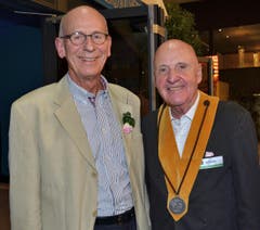 Begeisterte Gäste: Fritz Studer (l.) und Anton Glanzmann. (Bild: Claudia Surek)