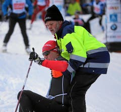 Engadin Skimarathon: Schwierige Abfahrt im Stazerwald (Bild: Swiss Image / Andy Mettler)