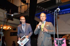 Jürg Weber, Leiter Regionalmedien NZZ (rechts), und Edi Lindegger, Leiter Werbemarkt.