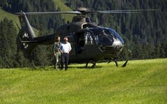 Bundesrat Johann Schneider- Ammann besucht am 1. August den Birkenhof in Sörenberg, um am 1. Augustbrunch teilzunehmen. (Bild: Keystone)