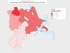 Die Statistiker rechnen damit, dass die Region Unteres Wiggertal bis ins Jahr 2035 am stärksten zulegen wird (+17,6 Prozent). Praktisch auf dem heutigen Stand bleiben dürften Entlebuch (+1,6) und Rottal-Wolhusen (+1,9%). (Bild: Lustat Statistik Luzern)