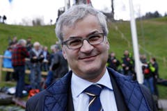 Der Festredner am Morgartenschiessen: Markus Somm. (Bild: Werner Schelbert / Neue ZZ)