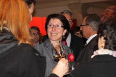 Die neu gewählte Regierungsrätin des Kantons Uri, Barbara Bär ist an ihrer Wahlfeier im Theater Uri zu Tränen gerührt. (Bild: Florian Arnold / Neue UZ)