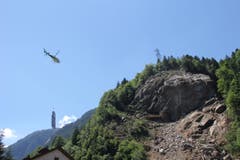 Der Fels oben rechts wird am 18. Juni weggesprengt. (Bild: René Meier / Luzernerzeitung.ch)