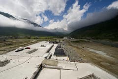 Blick aus dem Apartmenthaus. (Bild: Keystone)
