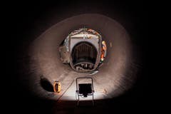Der Tunnel bleibt in den Nächsten vom 8.-12., vom 15. bis 19. sowie vom 22. bis 26. September gesperrt. (Bild: Keystone)
