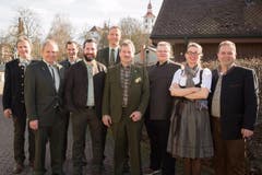 Die Fäälimärt-Kommission: (von links) Kilian Fischer, Tony Glanzmann, Daniel Mächler, Gregor Filipendin, Guido Roos, Toni Zemp, René Steiner, Judith Röthlin und Christoph Bucher. (Bild: Ramona Meyer-Stöckli)