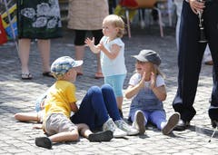 Bundestagfeier auf dem Dorfplatz in Cham. (Bild: Stefan Kaiser / Neue ZZ)