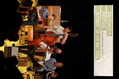 Volksmusik mit dem Örgeli mit Reto Grab, Daniel Gwerder, Pascal di Marco, Simon Lüthi jun., Werner Aeschbacher, Res Schmid und Sepp Huber. (Bild: PD)