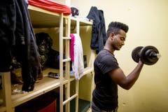 Tesfit Ghide beim Work-out. (Bild: Philipp Schmidli)