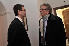 Die beiden Verlierer im Gespräch: Josef Schuler (links) und Erich Herger. (Bild: Urs Hanhart/Neue UZ)