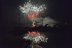 Feuerwerk am Seenachtsfest in Lungern. (Bild: Robert Hess / Neue OZ)
