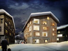 Das Haus Fuchs im Winter. (Bild: Visualisierung PD)