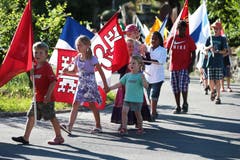 Die 1. Augustfeier auf dem Flüeli-Ranft. Jodlermesse mit dem Jodlerklub Flüeli-Ranft und anschliessendem Kantonsfahnenmarsch zum Festareal. (Bild: Roger Zbinden / Neue NZ)
