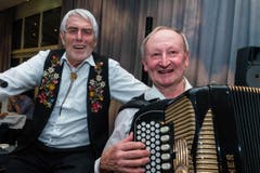 Impressionen vom Gnagi-Essen im Casino Luzern. (Bild: Heinz Steimann)