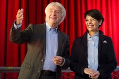 Emil Steinberger und seine Frau Niccel. (Bild: Keystone)