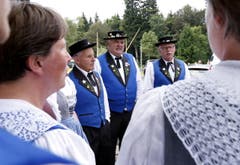 Es wurde auch gejodelt am Schwingfest. (Bild: Werner Schelbert (Neue ZZ))