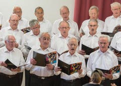 Der Maennerchor Concordia Willisau bei seinem Auftritt am Innerschweizer Gesangsfest vom Sonntag. (Bild: URS FLUEELER)