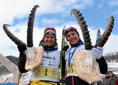 Die glücklichen Sieger: Roman Furger (SUI) und Anouk Faivre Picon (FRA) (Bild: Swiss Image / Remy Steinegger)