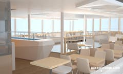 Blick in den Salon auf dem Hauptdeck. (Bild: Visualisierung judel / vrolijk & co)