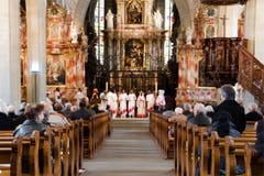 Die Eritreer sind mittlerweile die grösste Gruppe aussereuropäischer Migranten in Luzern. Zum ersten Mal feierte eine Pfarrei der Zentralschweiz einen gemeinsamen Gottesdienst mit einer eritreisch-orthodoxen Exilgemeinde. (Bild: Dominique Huwyler)