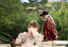 Hoch über dem Urnersee auf dem Waldweidli in Seelisberg fanden am Samstag, 27. Juli die Proben für das Freilichtspiel "Tell trifft Wagner" statt. (Bild: Keystone)