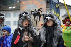 Auch Wölfe waren am Umzug mit dabei. (Bild: Urs Hanhart (Neue UZ))