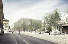 Vorplatz mit Zentrum Pilatus aus Richtung Bellpark. (Bild: PD)