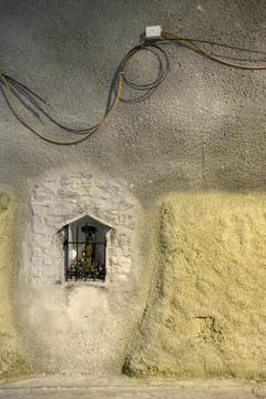 Die heilige Barbara im Gotthard-Basistunnel ist die Schutzpatronin der Tunnelbauer. (Bild: Keystone / Alexandra Wey)
