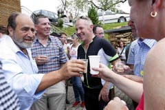 Kantonsratspräsident Moritz Schmid war auch dabei. (Bild: Werner Schelbert (Neue ZZ))