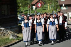 Der Jodlerklub Flüeli-Ranft. (Bild: Roger Zbinden / Neue NZ)